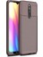 Xiaomi Redmi 8 Kılıf Karbon Desenli Lux Negro Silikon + Tam Kaplayan 6D Nano Ekran Koruyucu Kahverengi 1