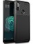 Xiaomi Redmi Note 5 Pro Kılıf Karbon Desenli Lux Negro Silikon + Cam Ekran Koruyucu Siyah 1