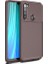 Xiaomi Redmi Note 8 Kılıf Karbon Desenli Lux Negro Silikon + Tam Kaplayan Cam Ekran Koruyucu Kahverengi 1