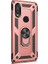 Samsung Galaxy A20 Kılıf Vega Standlı Yüzüklü Mıknatıslı + Nano Glass Rose 1