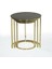 Aynalı Gold Metal Zigon Sehpa 2