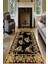 Kaymaz Taban Yıkanabilir Çerçeve Çiçek Motif Desenli Dijital Baskılı Halı 1