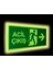 Pvc Fosforlu Sticker ACİL ÇIKIŞ SAĞ 11,5 x 25 cm 2