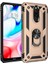 Xiaomi Redmi 8A Kılıf Çift Katmanlı Yüzüklü Manyetik Vega Kapak Gold + Nano Ekran Koruyucu 1