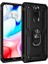 Xiaomi Redmi 8A Kılıf Çift Katmanlı Yüzüklü Manyetik Vega Kapak Siyah + Tam Kaplayan 6D Nano Ekran Koruyucu 1