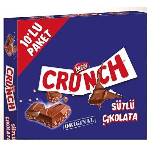 Nestle Crunch Sütlü Pirinç Patlaklı Çikolata 10 x 33 gr Fiyatı