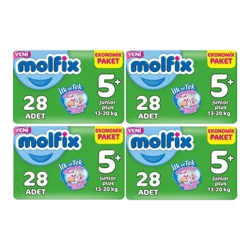 Molfix 5+ Numara 28*4=112 Bebek Bezi Fiyatı Taksit Seçenekleri