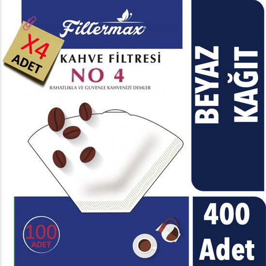 Filter Max Kahve Filtre Kağıdı 4 Numara 400 Adet Fiyatı