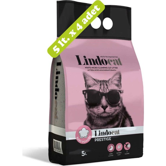Lindo Cat Bebek Pudralı Topaklanan Ince Taneli Kedi Kumu 5 l Fiyatı