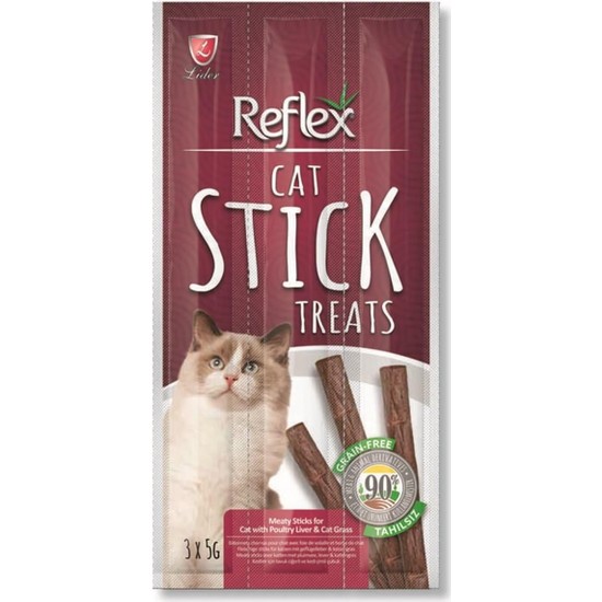 Reflex Cat Stick Ciğerli Tahılsız Kedi Ödül Çubuğu (1 Adet Fiyatı