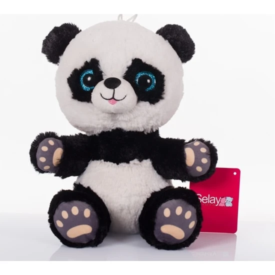 Selay Toys Renkli Gözlü Sevimli Panda 15 cm Peluş Oyuncak