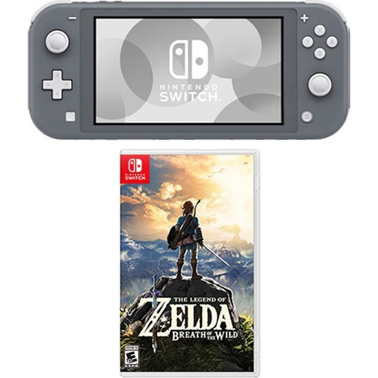Nintendo Switch Lite Konsol Gri + The Legend Of Zelda Breath Of The Wıld Oyun