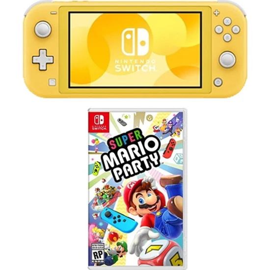 Nintendo Switch Lite Konsol Sarı + Super Mario Party Nintendo Switch Oyunu