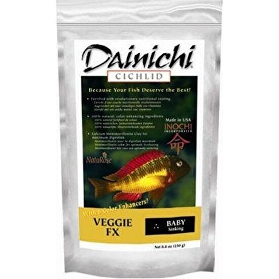 Dainichi Cichlid Veggie Fx 100Gr. Orj. Amb.(1Mm)