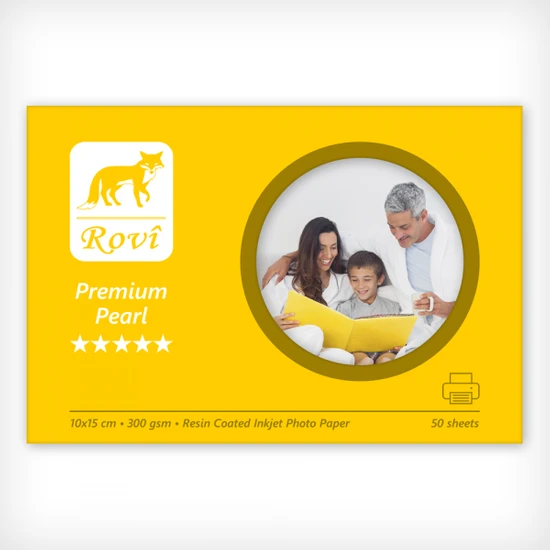 Rovi Premium İnci Fotoğraf Kağıdı - 300Gsm - 50Yp - 10X15cm