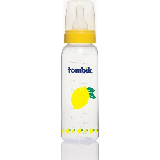 Tombik Meyve Desenli PP Biberon 250 ML (%0 BPA) / Limon