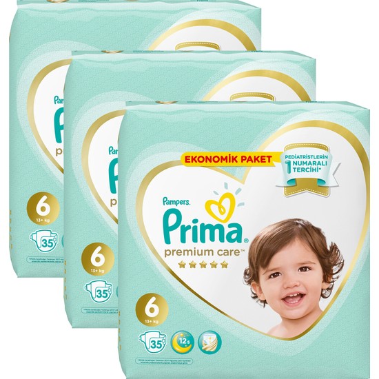 Prima Bebek Bezi Premium Care 6 Beden Junior Aylık Fırsat