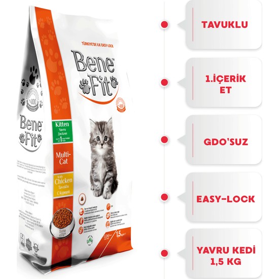 Benefit Kitten MultiCat Yavru Kedi Maması 1.5 Kg Fiyatı