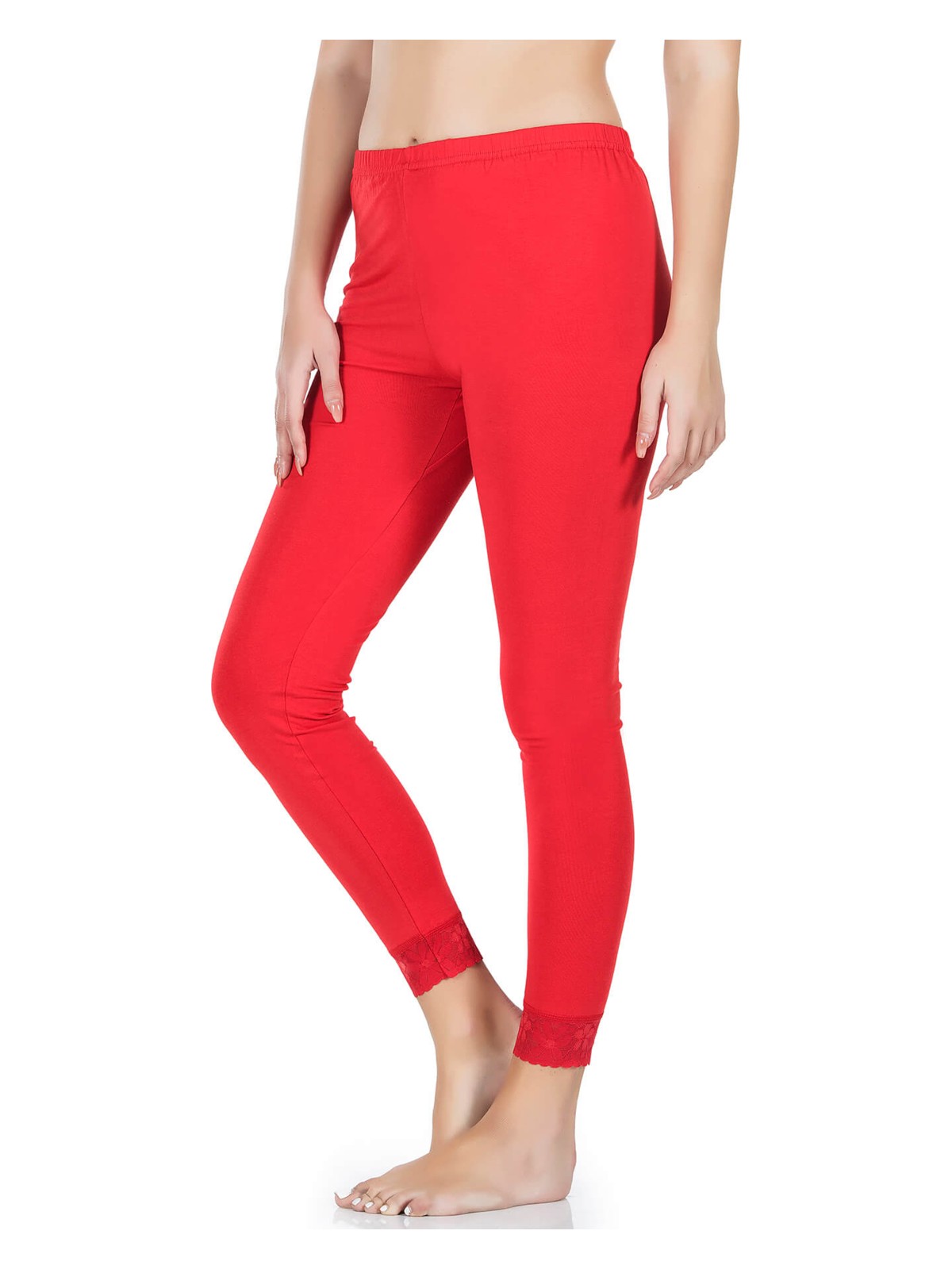 Derya Kurşun Paça Dantelli Uzun Kadın Tayt 413 - Görsel 5