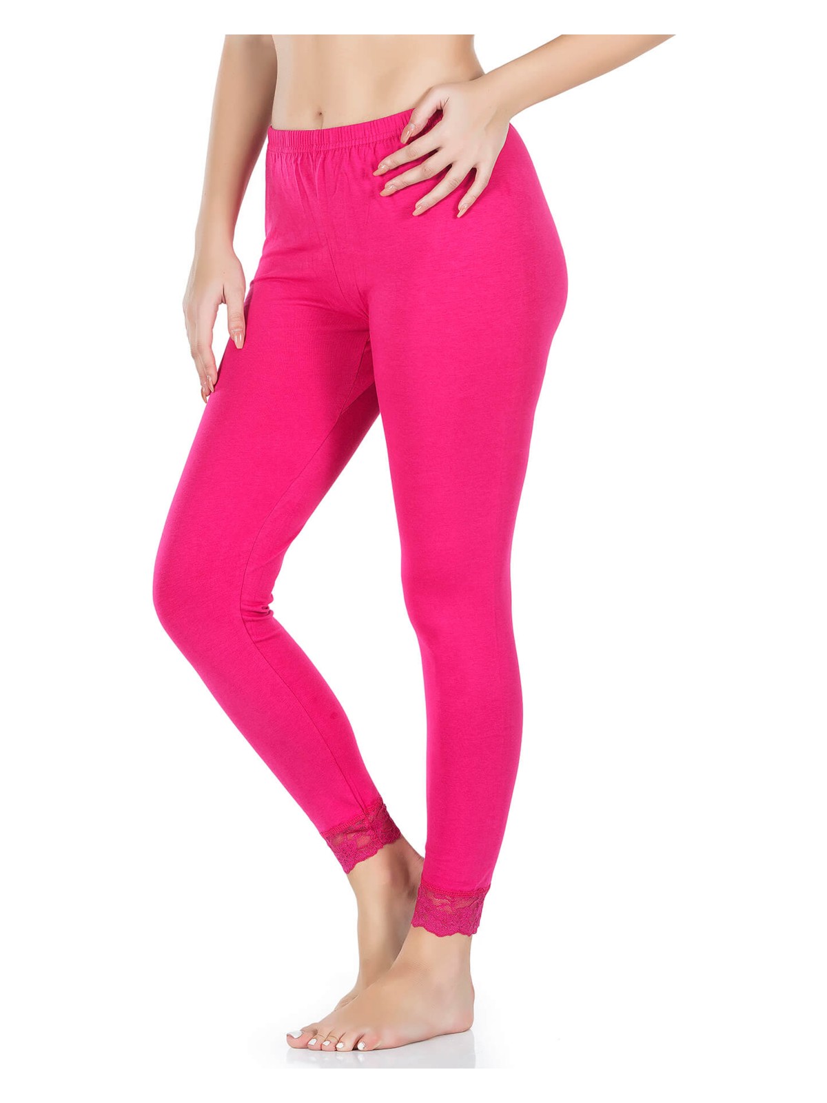 Derya Kurşun Paça Dantelli Uzun Kadın Tayt 413 - Görsel 7