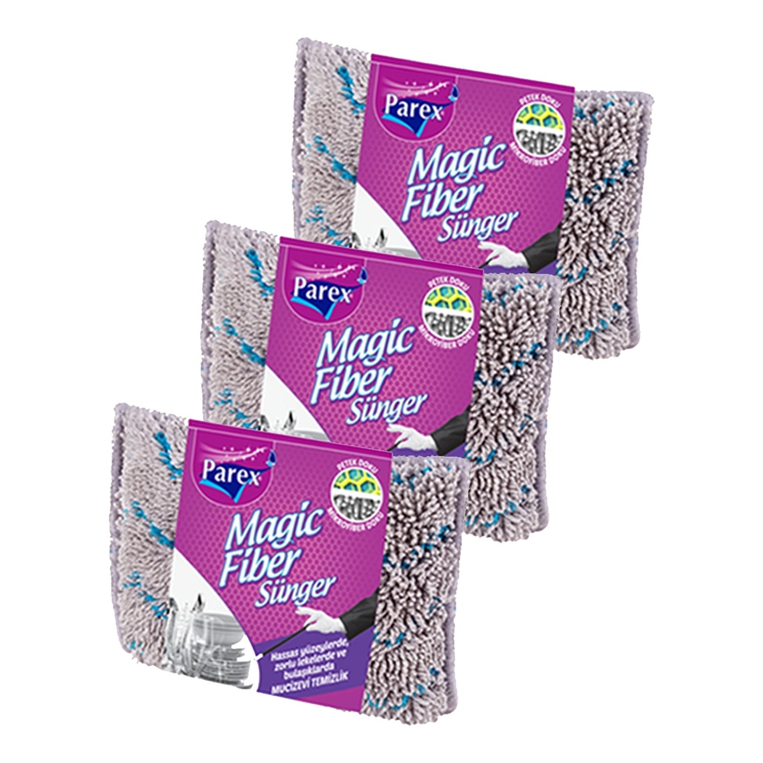 Parex Magic Fiber Bulaşık Süngeri Sünger 3'lü Paket Fiyatı