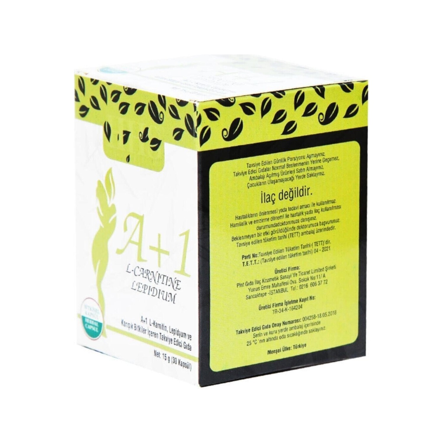 Hhs A+1 L-Carnitine Lepidium Bitkisel 30'Lu - 2 Adet Fiyatı