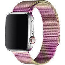 Unicell Apple Watch Metal Hasır Kordon 1 2 3 4 5 6 7 Se 42-44-45 mm -Tam Uyumlu Kordon