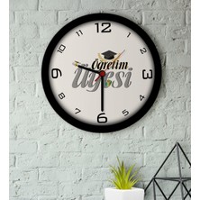 BK Kişiye Özel Öğretim Üyesi Ahşap Duvar Saati-2