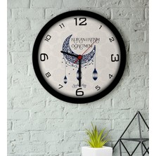 BK Kişiye Özel Kur'an-I Kerim Öğretmeni Ahşap Duvar Saati