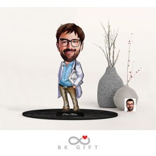 Bk Gift Kişiye Özel Erkek Doktor Karikatürlü Ahşap Biblo-8