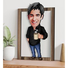 Bk Gift Kişiye Özel Erkek Karikatürlü 3D Ahşap Tablo-1