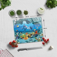 Decorita Akvaryum Desenli | Cam Kesme Tahtası - Cam Kesme Tablası |