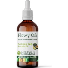 Flowy Oils Avokado Yağı %100 Doğal Bitkisel Sabit Yağ Avacado Oil 100ML