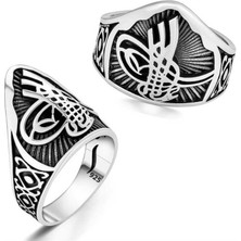 Gumush  Gümüş Osmanlı Tuğrası Başparmak Erkek Yüzük