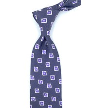 Kravatkolik Pearuto Style Lacivert Motif Desen Italyan Ipek Kravat İK1329
