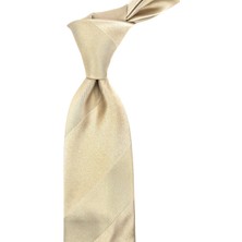 Kravatkolik Sacrocu Style Bej Kendinden Desen Italyan Ipek Kravat İK1337