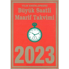 Saatli Maarif 2023 Yılı Büyük Boy Saatli Maarif Takvimi