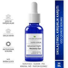 Herbaderm Süper Serum Aydınlatıcı Yoğun Onarıcı, Göz Çevresi Gece Serumu 20 ml