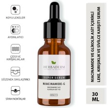 Herbaderm Süper Serum (Niacinamide %15 + Glikolik Asit %5) Leke, ve 30 Ml