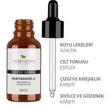 Herbaderm Süper Serum (Niacinamide %15 + Glikolik Asit %5) Leke, ve 30 Ml