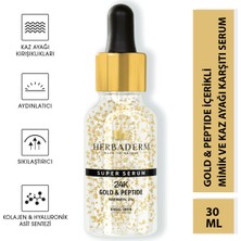 Herbaderm Süper Serum (24K Gold&Peptide Matrixyl %2) Mimik ve Kaz Ayağı Karşıtı 30 Ml