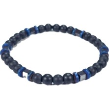 Janti JTSS23DOB1108 Onyx Hematit Doğaltaş Kombin Bileklik 6 mm