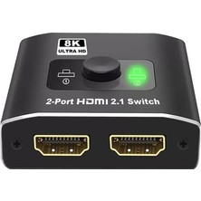 Gplus 8K221A 8k Ultra Hd 4320P 60Hz 2 Port HDMI 2.1 Switch 2x1 4K 120Hz 2k 144Hz Hdr Vrr Qms Switch