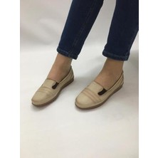 Voyager Kadın Deri Ayakkabı  - Krem - 40 - ST00494-KREM-40
