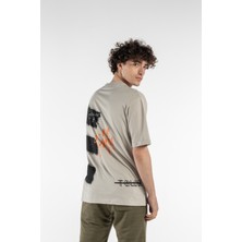 Don Q Shot Erkek Yazı Baskılı Oversize Kısa Kollu Bisiklet Yaka T-Shirt