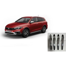 Mavi Tuning Fiat Egea Sedan - Hb - Cross Krom Kapı Kolu 2021-