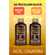 Fitness Professional Acil Onarıcı Mucize Bakım E Vitamini Biotin Collagen Provitamin B5 Multivitamin Saç Bakım Kürü x 2