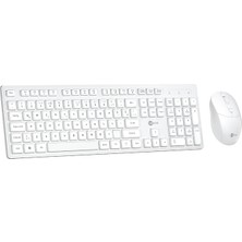 Lenovo Lecoo KW201 Kablosuz Türkçe Q Klavye & Mouse Set Beyaz