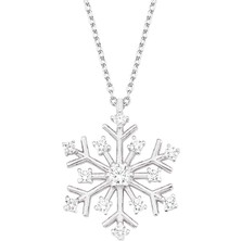 Altın Sepeti Beyaz Altın Kar Tanesi Kolye