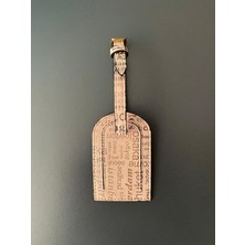 Seyahat Aksesuar Ülke Isimleri Baskılı Deri Krem Bagaj Etiketi